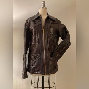 Retro 1970s Leather Jacket.